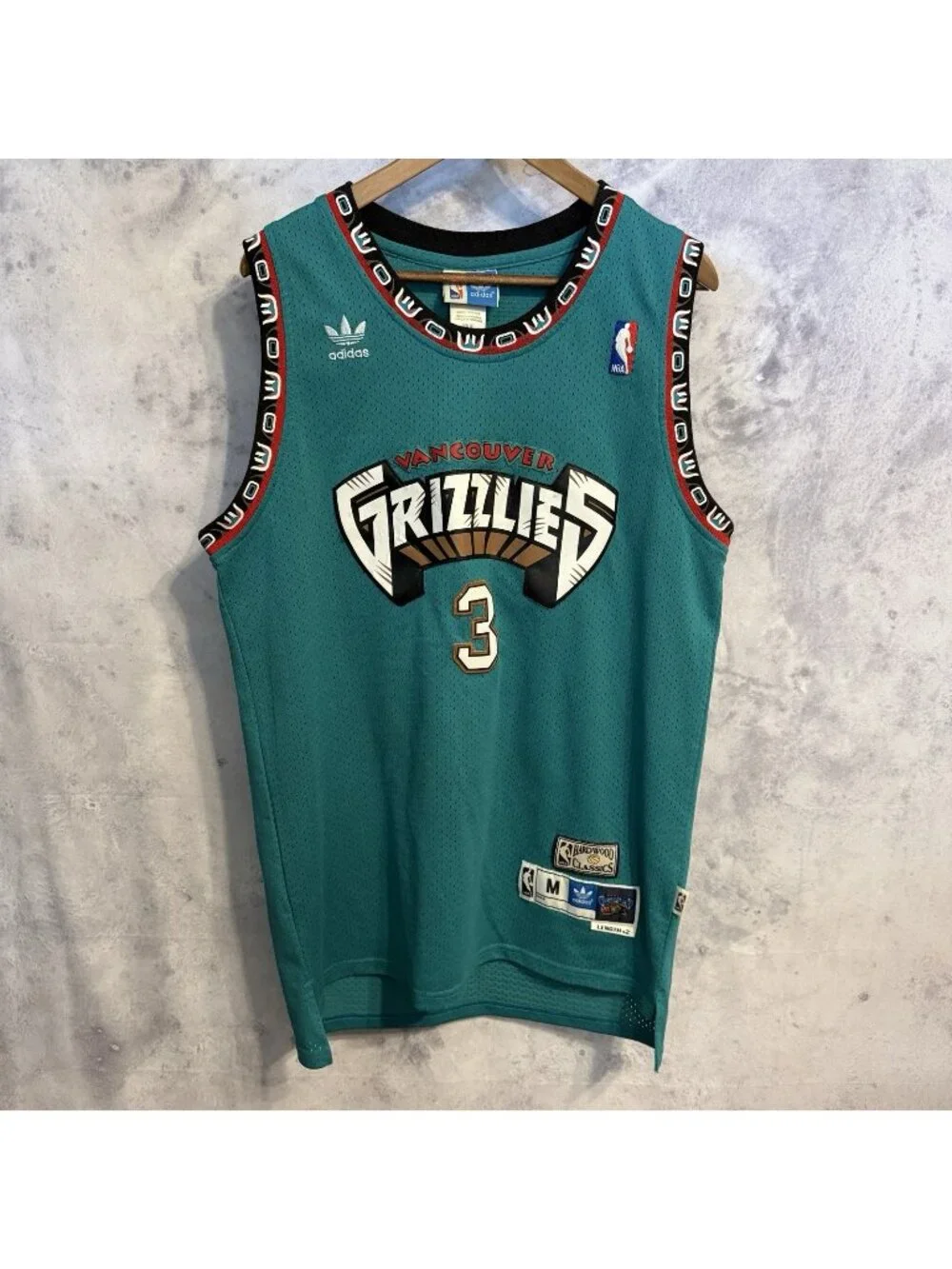 Adidas Vancouver Grizzlies Shareef Abdur-Rahim #3 NBA Hardwood Classics Size M